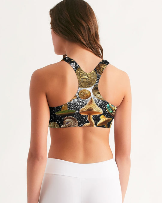 Nature Abstrak Women's All-Over Print Seamless Sports Bra