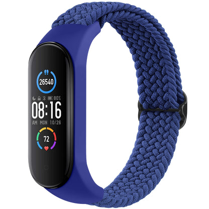 Braided Watchband For Xiaomi Mi Band 7 6 5 4 3 Strap Elastic Adjustable Wristband For Amazfit Band 5 Band Replacement Bracelet