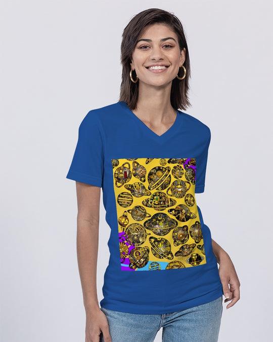 Nature Abstrak Unisex Jersey V-Neck Tee | Bella + Canvas