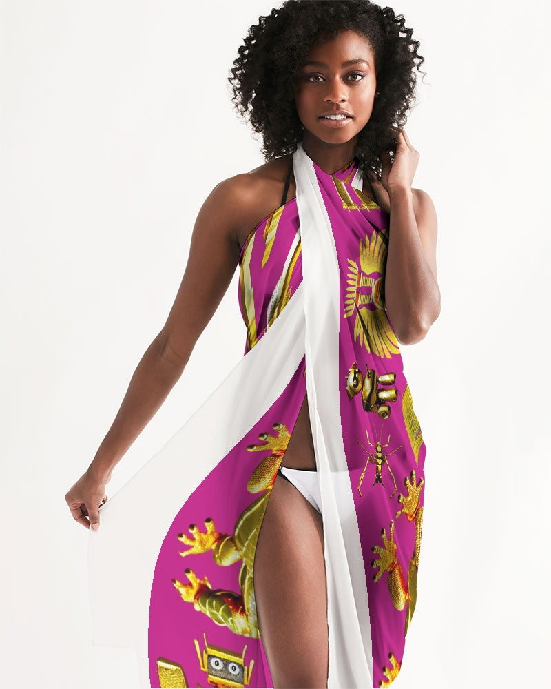 Robotic Abstrak All-Over Print Swim Cover Up