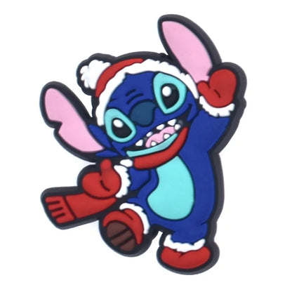 1pcs Disney Stitch Christmas Series shoe Charms Designer for Shoe Accessories for Classic Clog Kids Gift Hot Sale