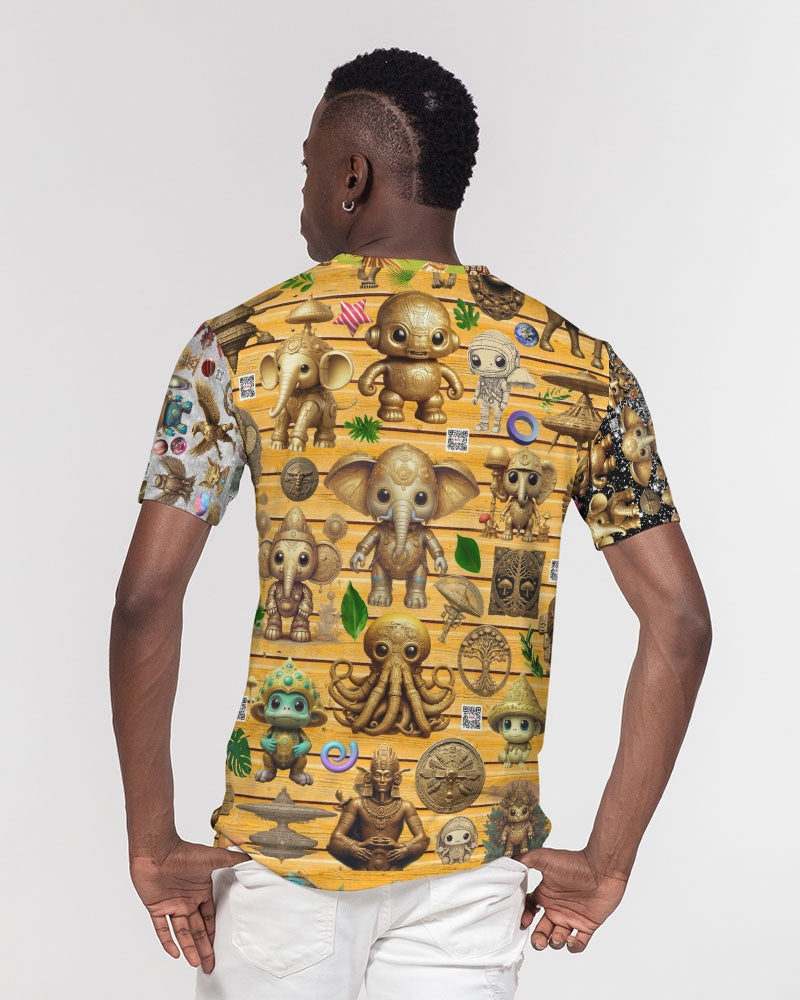 Elephant Collection Men's All-Over Print Pocket Tee