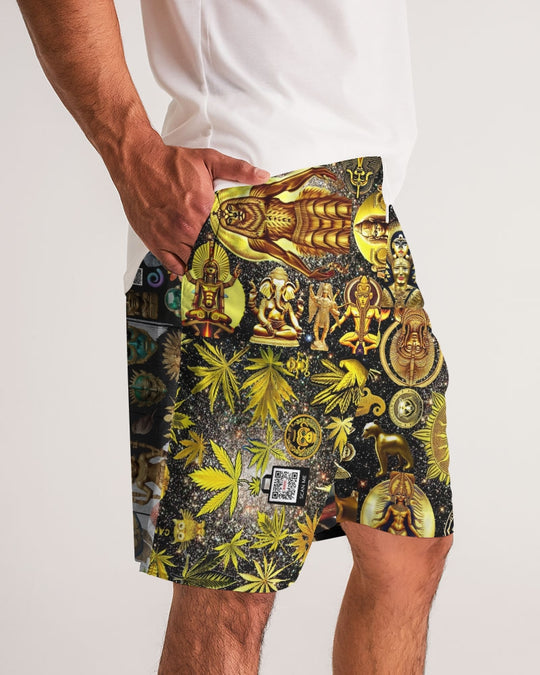 Abstraknyc Men's All-Over Print Jogger Shorts