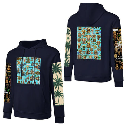 DTF 250gsm Cotton Men's Hoodie with Pocket (Dual-sided+Sleeve Printing)