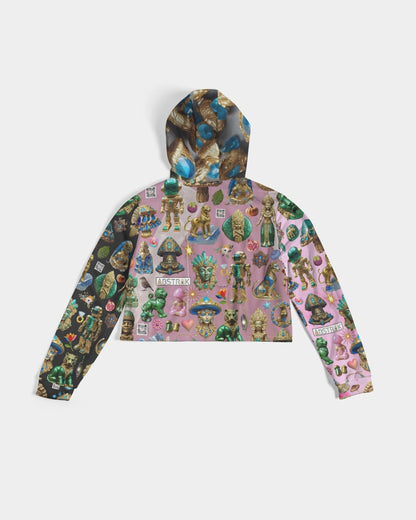 IMG_3100 Women's All-Over Print Cropped Hoodie