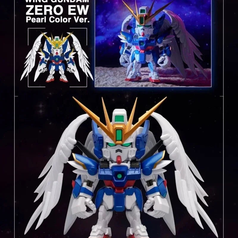 Bandai  Blind Box Original Wing Zero Ew Qmsv-mini Seriestrendy Figure Mystery Box Gratis Model Toy Collection Gift