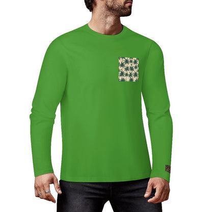 DTF 160gsm Cotton Men's Long Sleeve T-shirt (Front+Sleeve Printing)