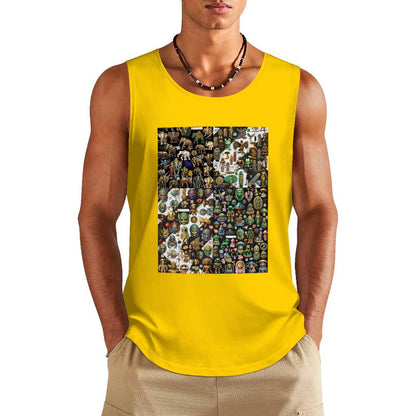 DTF 160gsm Men's Cotton Tank Top BX (Dual-sided Printing)