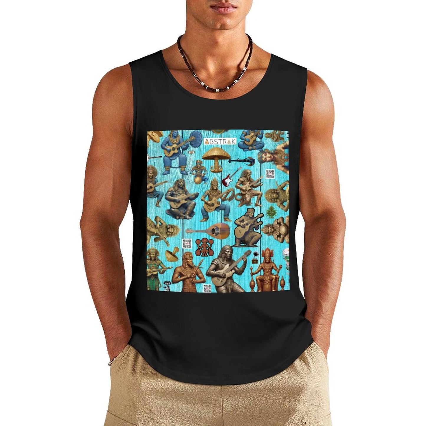 DTF 160gsm Men's Cotton Tank Top BX (Front Printing)