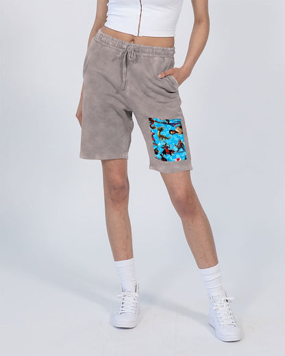 Trendy Abstrak Pattern Unisex Vintage Shorts | Lane Seven