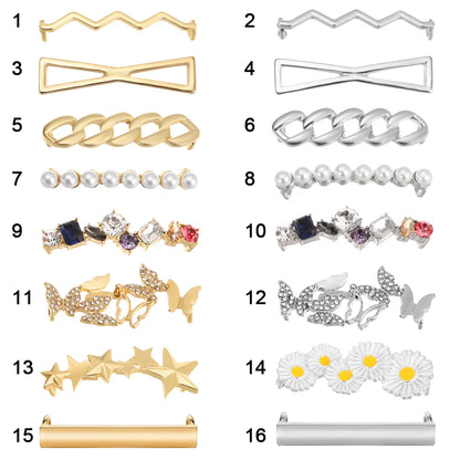 Decor Shoe Care & Accessories Pearl Decorations for Sneakers Shoe Decoration Clip Shoes Accessory Shoe Charms Shoelaces Clips