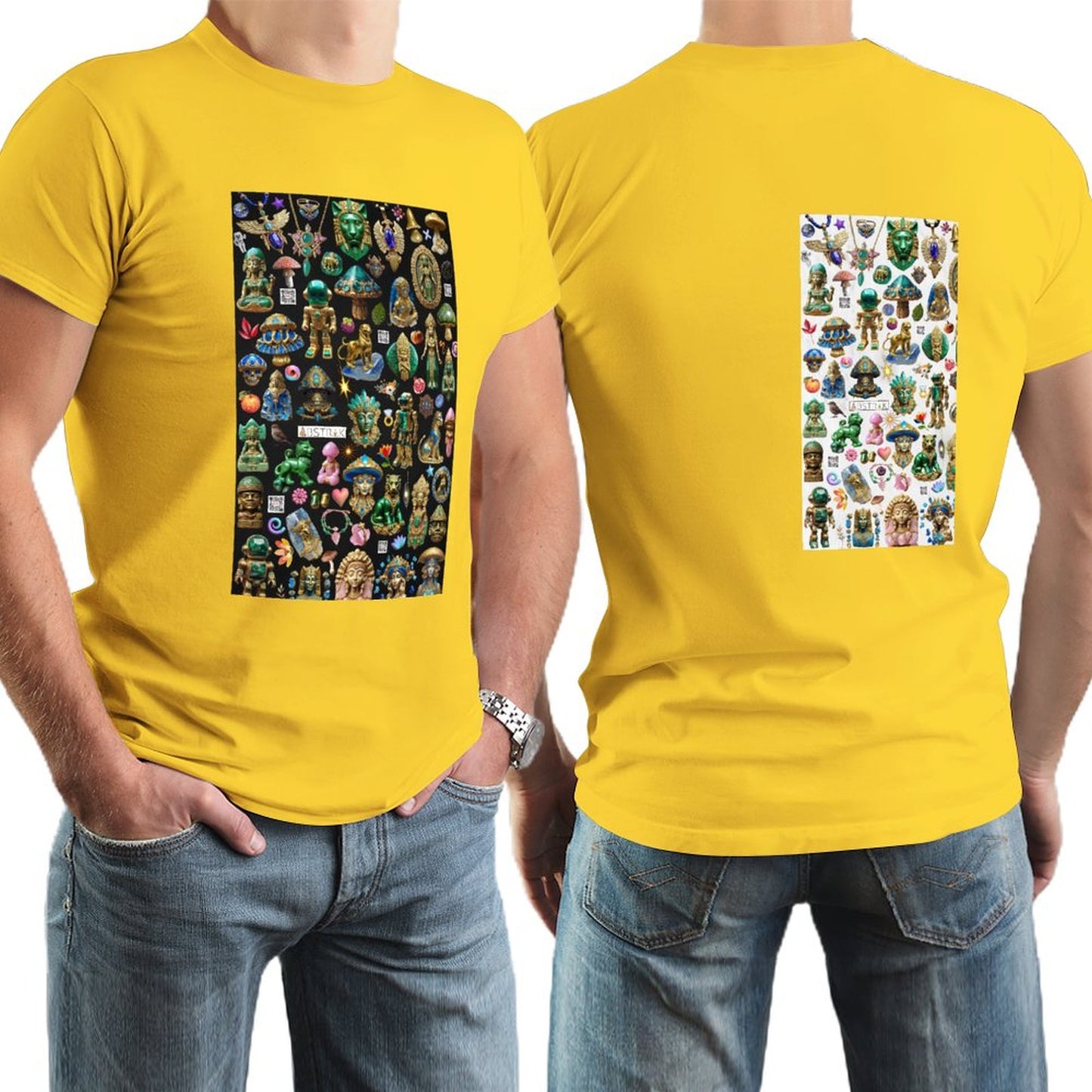 DTG 150gsm Short Sleeve Tshirt Men (High Definition & Dual-sided Printing)