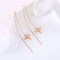 Gold Copper Dragonfly Micro-Set Zircon Long Tassel Ear Wire