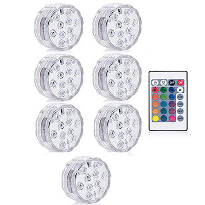 3 LEDs Underwater Light 16 Colors RGB IP68 Waterproof Swimming Pool Light RF Remote Control Submersible Lights For Pond Vase