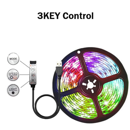 1-30M USB WS2812b Magic RGBIC Dream Strip Light 5050 LED RGB Strip Tuya WiFi App Horse Racing Running Atmosphere Light Home Deco