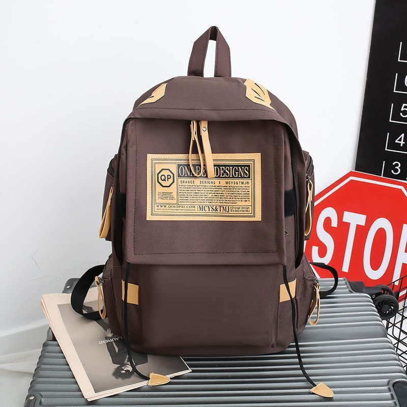 Ins Fashion Backpack Men Multi-pocket Large Capacity Travel Computer Bag Women Junior High School Students Schoolbag