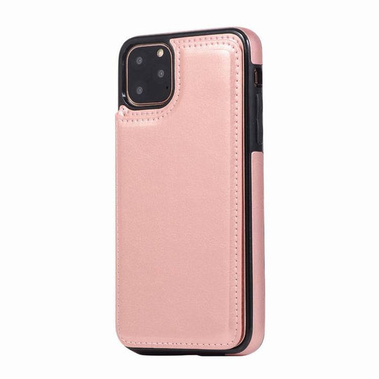 Solid Color Leather Flip Case Cover for iPhone 11 12 13 Pro 7 8 PLUS X XS Max XR