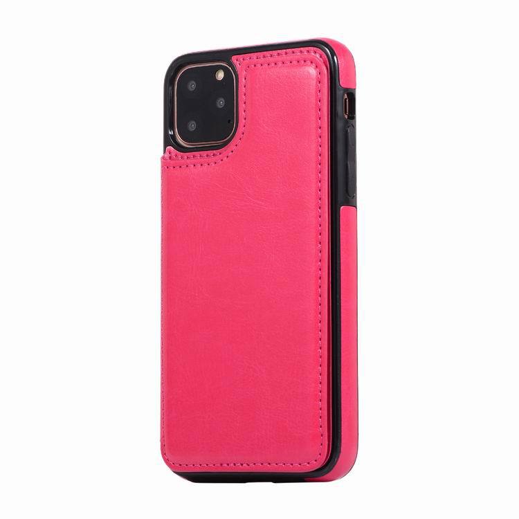 Solid Color Leather Flip Case Cover for iPhone 11 12 13 Pro 7 8 PLUS X XS Max XR