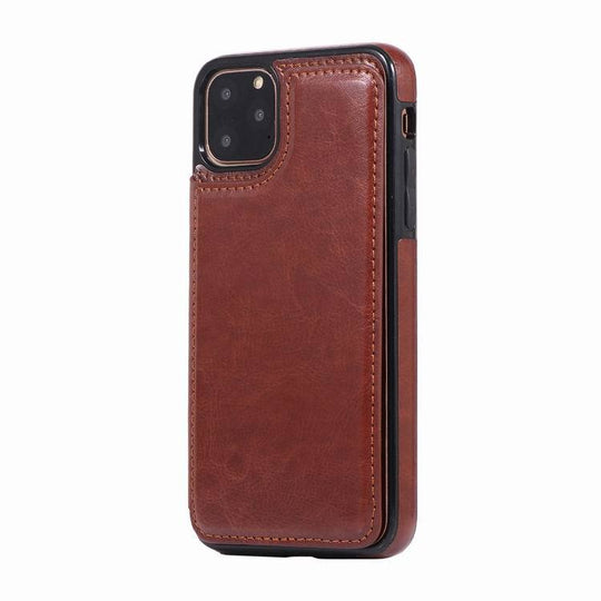 Solid Color Leather Flip Case Cover for iPhone 11 12 13 Pro 7 8 PLUS X XS Max XR