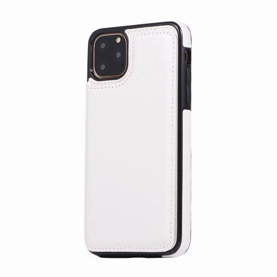 Solid Color Leather Flip Case Cover for iPhone 11 12 13 Pro 7 8 PLUS X XS Max XR