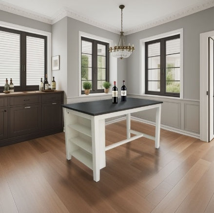 White Oak With Black MDF Top Living Room Table