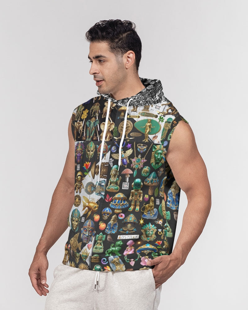 Abstraknyc Men's All-Over Print Heavyweight Sleeveless Hoodie