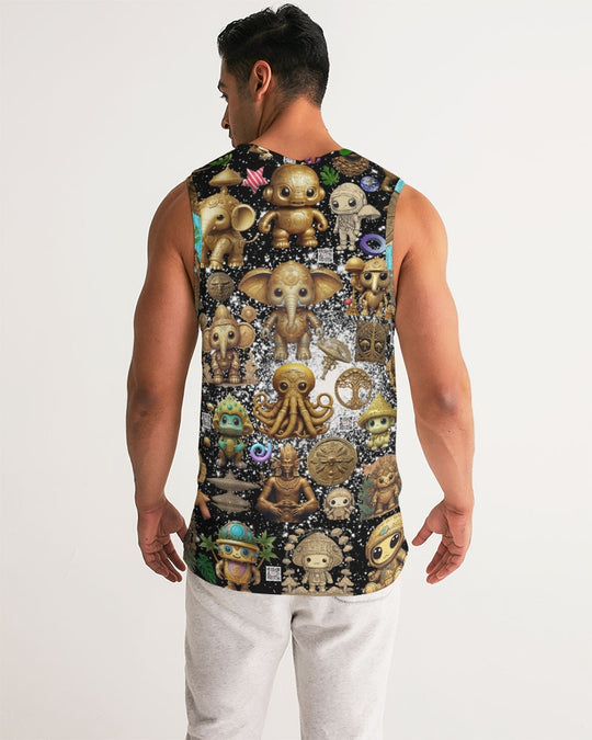 Elephant Collection Men's All-Over Print Sport Tank