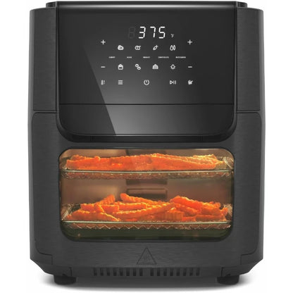 5 in 1 Large Air Fryer Toaster Oven Combo - 12.6 Qt Total Capacity, 3.7 Qt Basket - 7 Preprogrammed Recipes, Airfryer