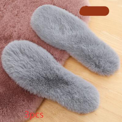 Winter Sheepskin Insoles Wool Warm Heated Insoles Unisex Warm Breathable Plush Shoe Pad Insoles For Men Women