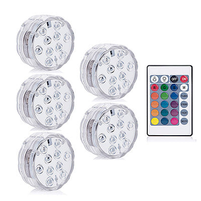 3 LEDs Underwater Light 16 Colors RGB IP68 Waterproof Swimming Pool Light RF Remote Control Submersible Lights For Pond Vase