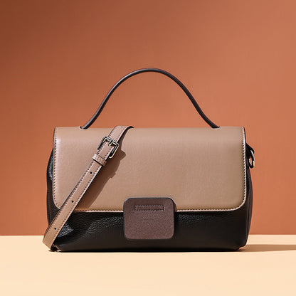 Contrasting leather handbags