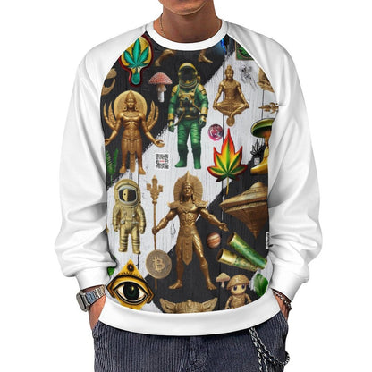 280gsm Men's Crewneck Sweatshirt Raglan A27H (All-Over Printing)