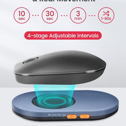 Enlarged Turntable, Adjustable Intervals, User-Friendly Buttons, And LED Display Mouse Jiggler, To Keep Online Instant Messaging Awake