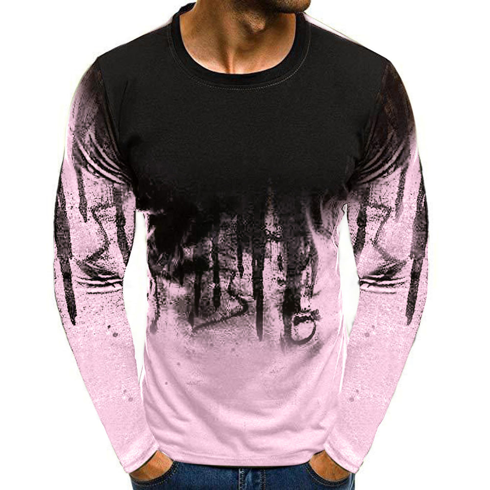 Men's Sports Camouflage Long Sleeve Personality Quick Dry T-Shirt