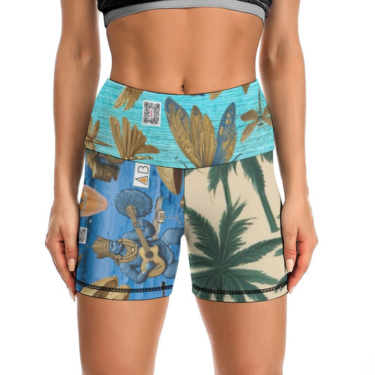 Women Yoga Shorts Y10A (All-Over Printing)