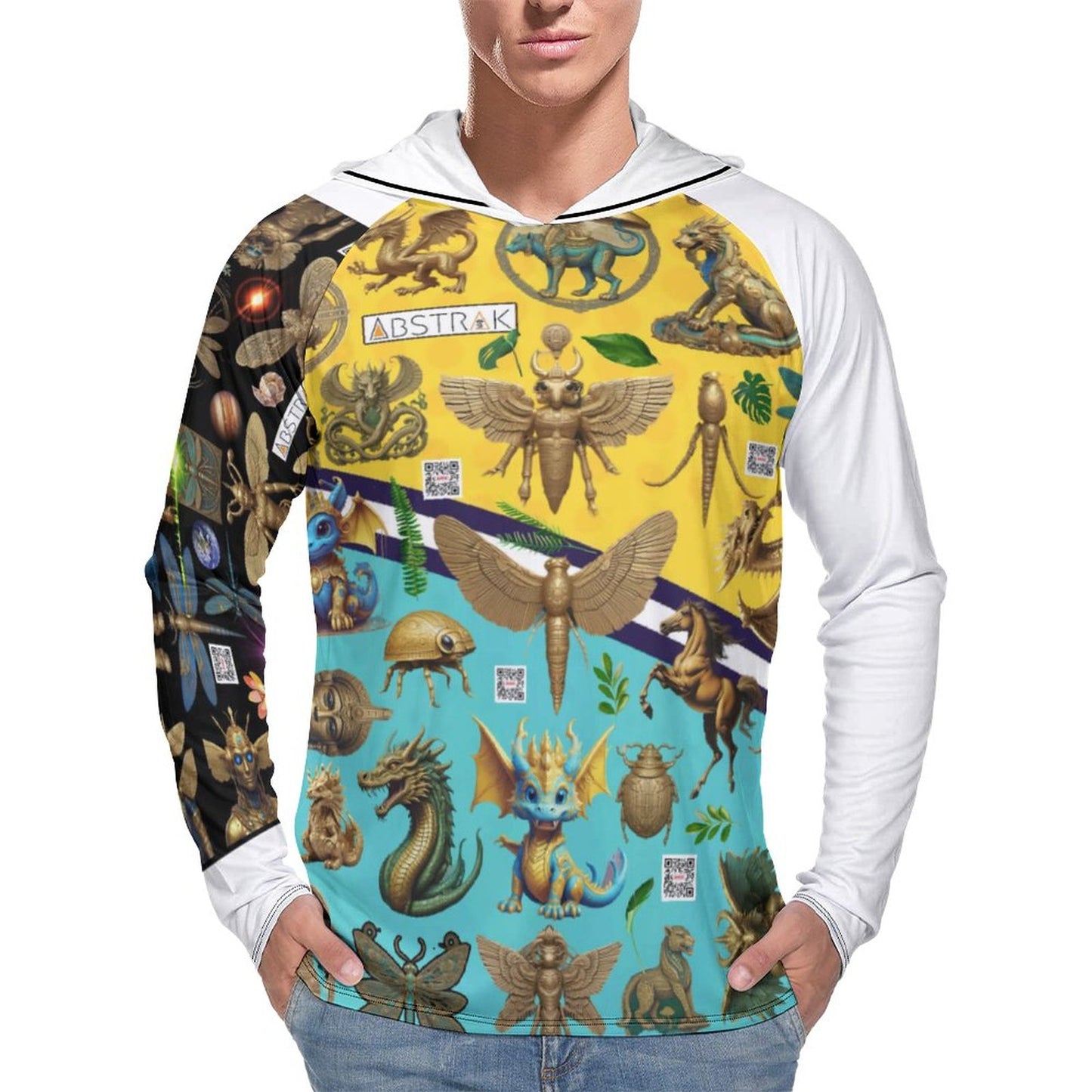 Men's Long Sleeve Hoodie NZ145 (All-Over Printing)