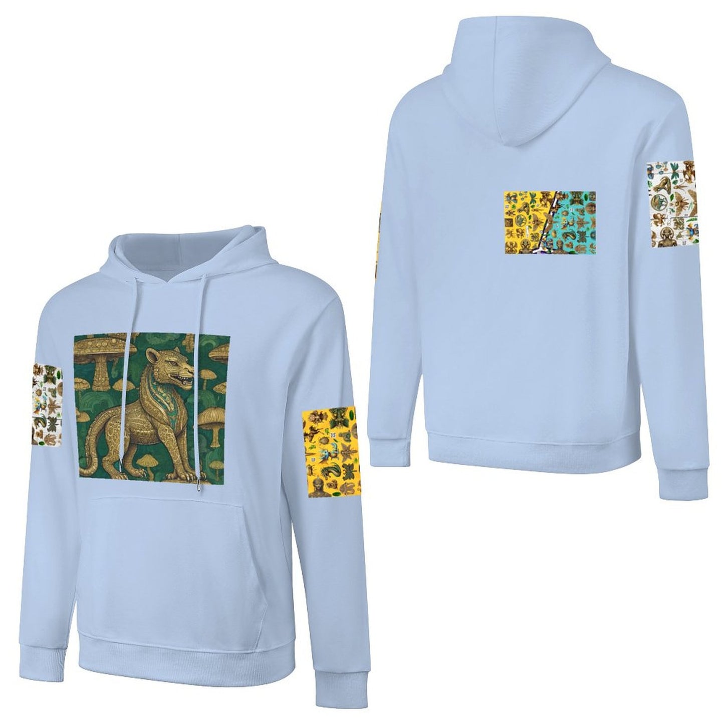 DTF 250gsm Cotton Men's Hoodie with Pocket (Dual-sided+Sleeve Printing)