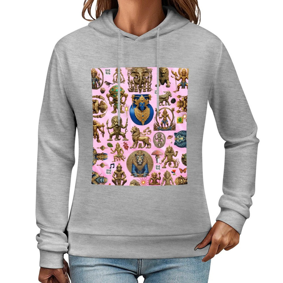 DTG 255gsm Cotton Printed Hoodie for Women (Front Printing)