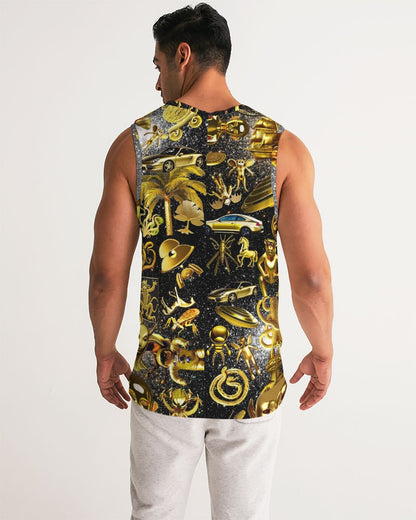 Outer Space Abstrak Men's All-Over Print Sport Tank