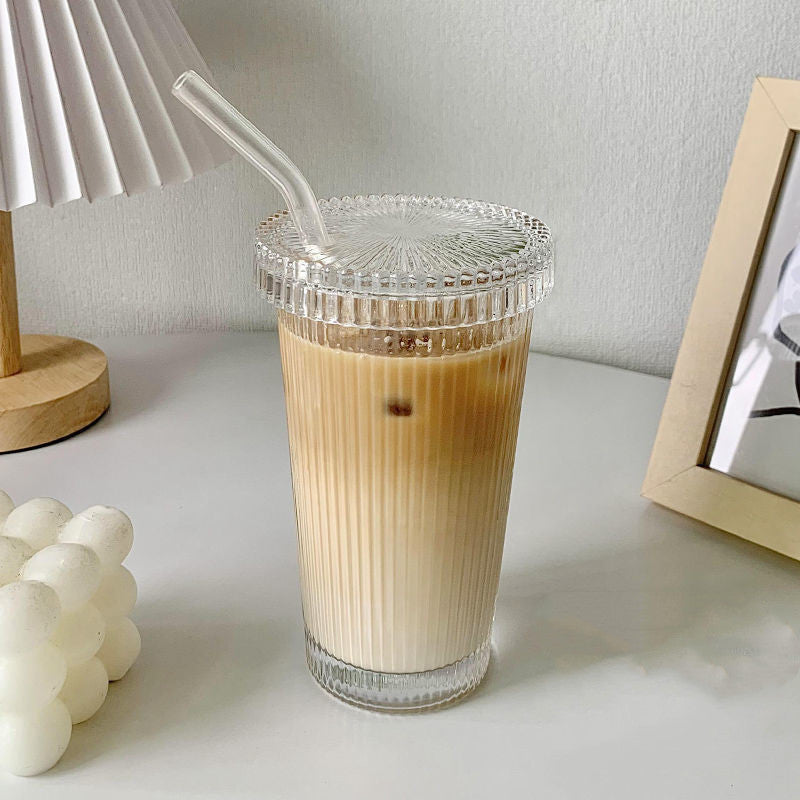 Simple Straw Vertical Grain Glass