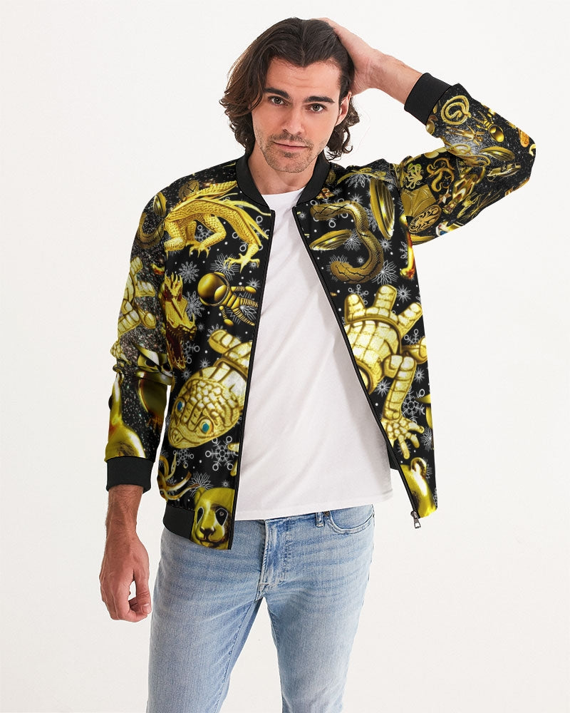 Outer Space Abstrak Men's All-Over Print Bomber Jacket