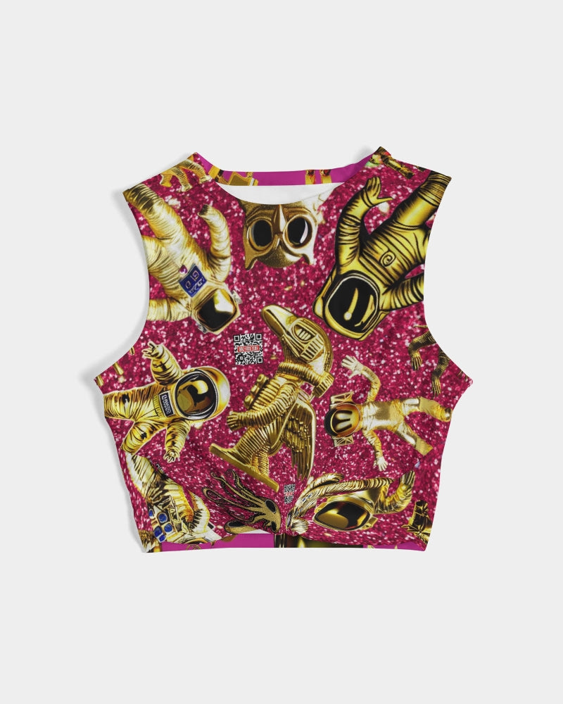 Robotic Abstrak Women's  All-Over Print Twist-Front Tank