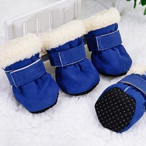 Waterproof Winter Dog Boots Socks Pet Dog Shoes Anti-slip Puppy Cat Rain Snow Booties Footwear For Small Dogs