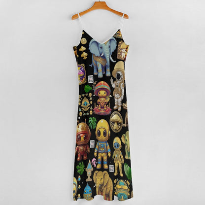 Ankle-length Slip Dress BDQ (All-Over Printing)