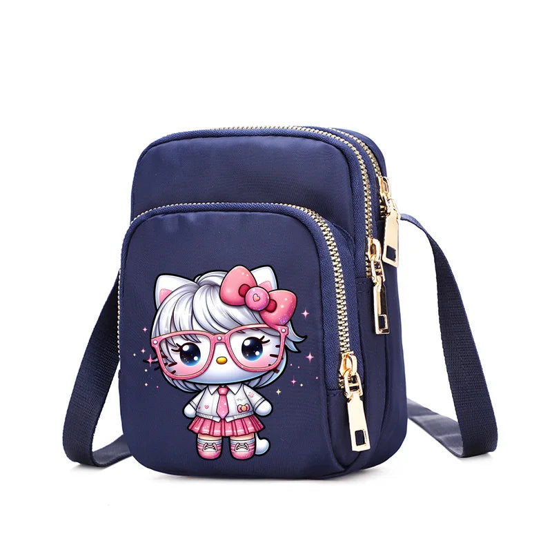 HelloKittys Women Shoulder Bag Small Multifunction Handbag Casual Tote Female Crossbody Bag  Messenger Bags Anime Purse Pouch