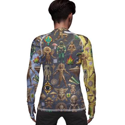 All-Over Print Men's Thumb Hole Compression Shirt|210GSM