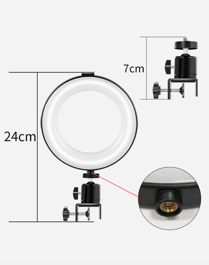 Desktop Clip 6 Inch Fill Light For Computer Video Conference Fill Light