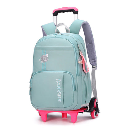 Removable Children School Bags for Baby School Backpack with Wheel Trolley Backpack Kids Luggage Bag Travel Backpack