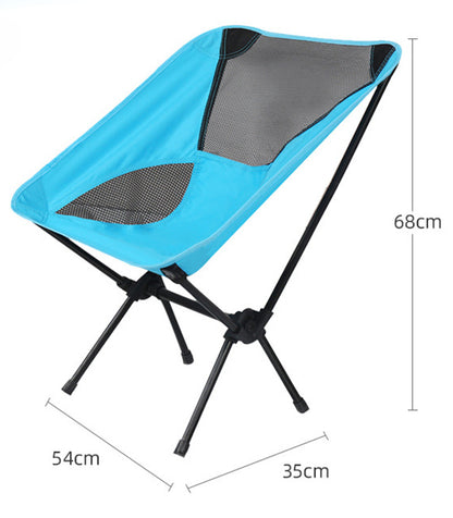 Ultralight Outdoor Folding Camping Chair Picnic Foldable Hiking Leisure Travel Beach Backpack Moon Chair Portable Fishing Chair