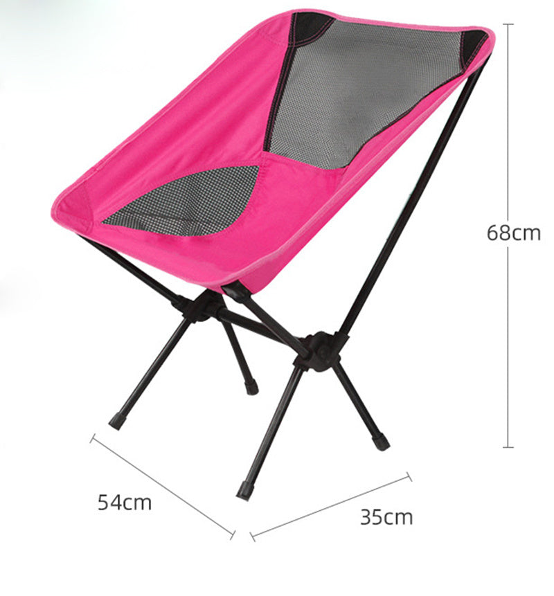 Ultralight Outdoor Folding Camping Chair Picnic Foldable Hiking Leisure Travel Beach Backpack Moon Chair Portable Fishing Chair